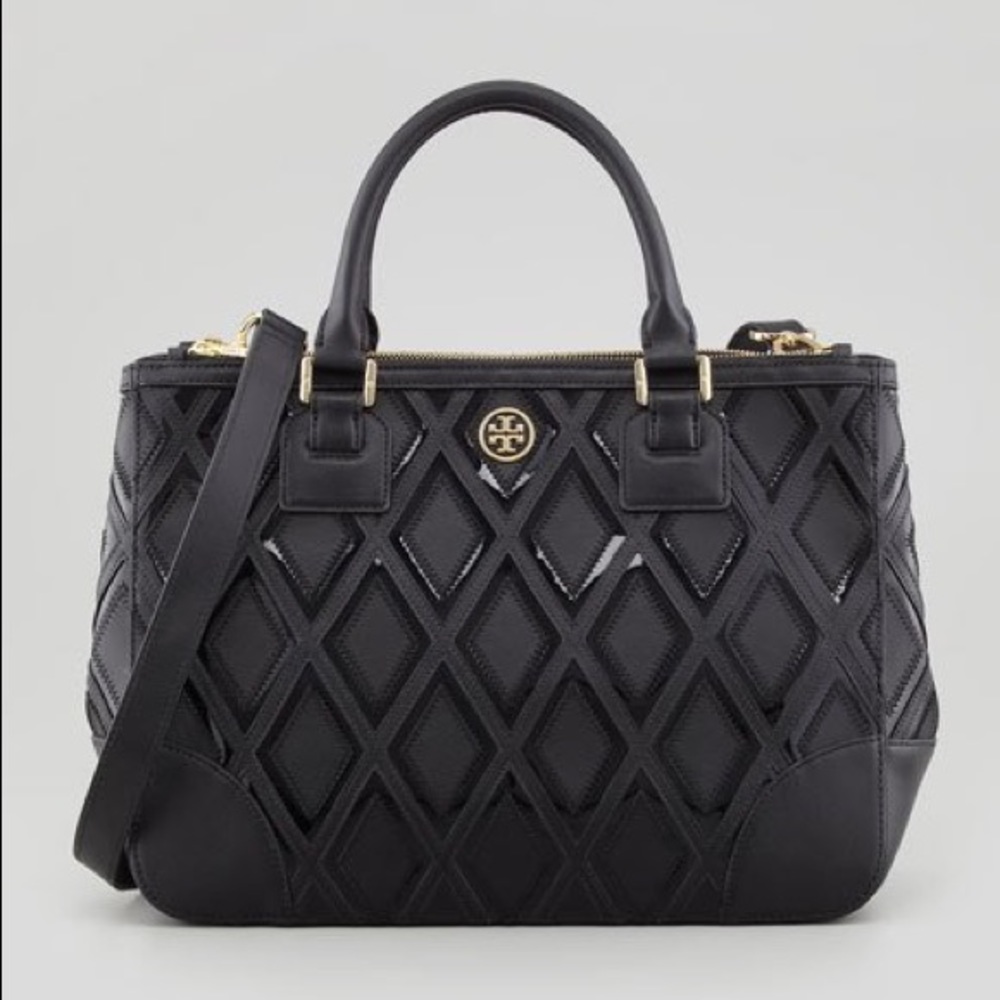 Tory Burch Robinson Patchwork Double Zip Purse - Picture 1 of 6